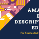 Amazon Book Description HTML Editor